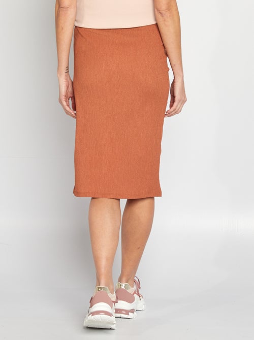 Saia midi em malha gofrada de gravidez - Kiabi