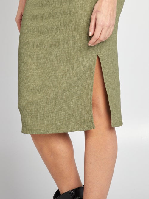 Saia midi em malha gofrada de gravidez - Kiabi