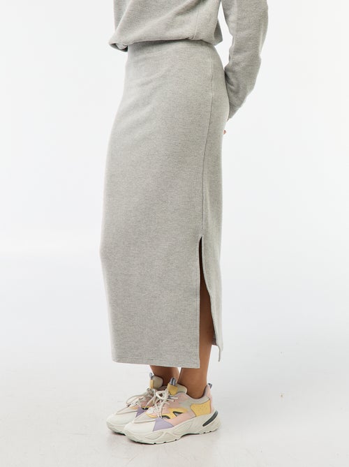 Saia midi em malha macia - Kiabi