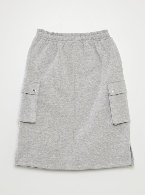 Saia midi em moletão - Kiabi