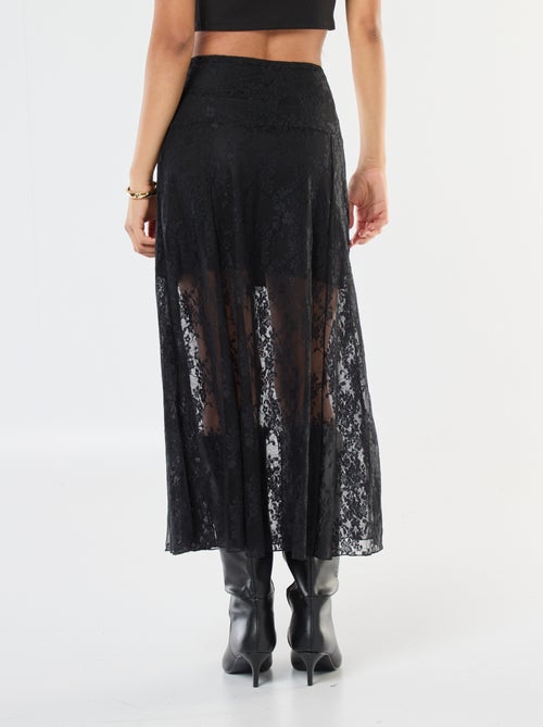 Saia midi em renda - Kiabi