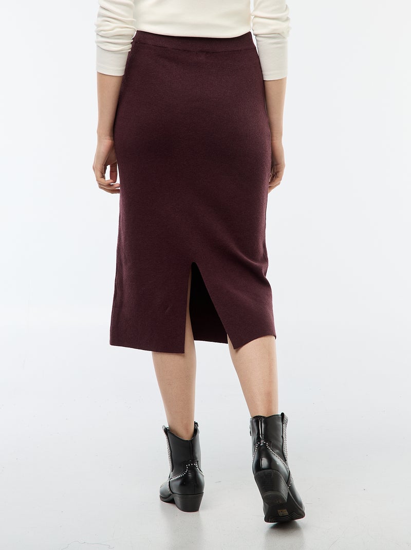 Saia midi em tricô otomano Violeta - Kiabi