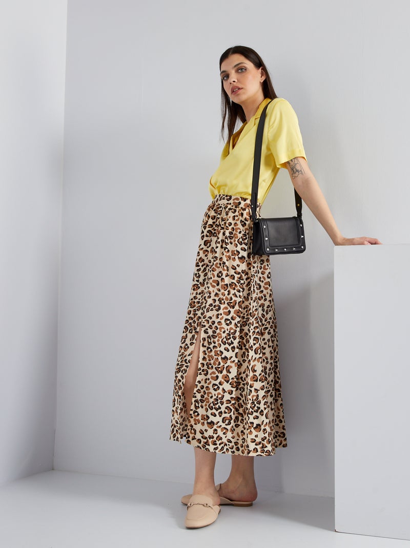 Saia midi 'JDC' Leopardo - Kiabi