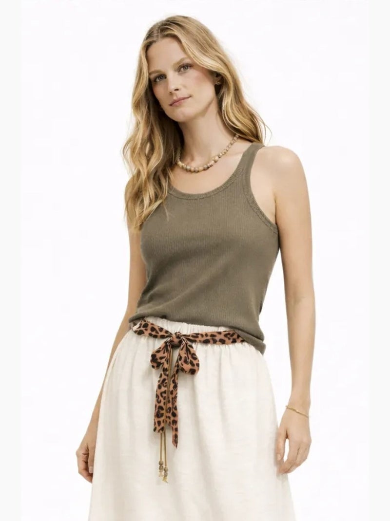 Saia midi mixray Creme - Kiabi
