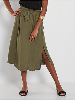 Saia midi paper bag - Kiabi