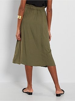 Saia midi paper bag - Kiabi