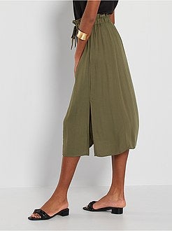 Saia midi paper bag - Kiabi