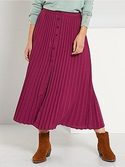 Saia midi plissada - Kiabi