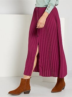 Saia midi plissada - Kiabi