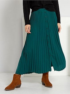 Saia midi plissada - Kiabi