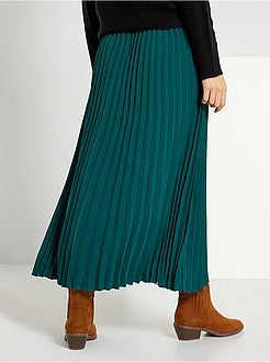 Saia midi plissada - Kiabi