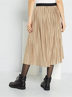 Saia midi plissada brilhante - Kiabi