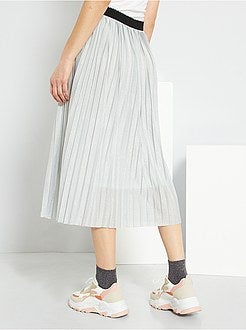 Saia midi plissada brilhante - Kiabi