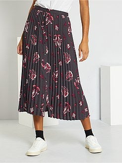 Saia midi plissada - Kiabi