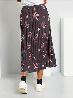 Saia midi plissada - Kiabi