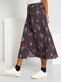 Saia midi plissada - Kiabi