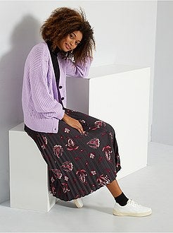 Saia midi plissada - Kiabi