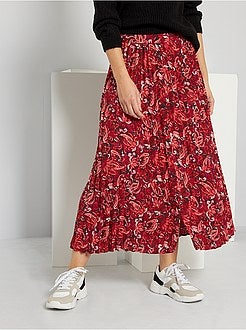 Saia midi plissada - Kiabi