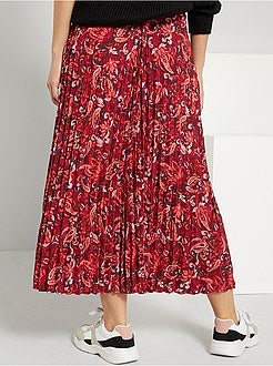 Saia midi plissada - Kiabi