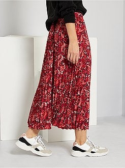 Saia midi plissada - Kiabi