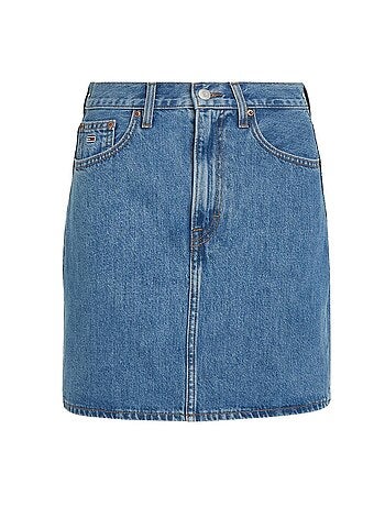 Saia mom azul para mulher tommy hilfiger
