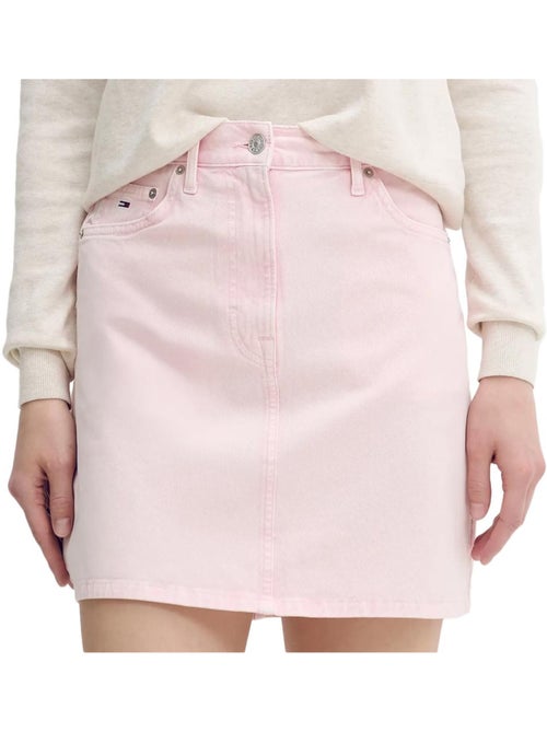 Saia Mom Rosa para Mulher Tommy Jeans - Kiabi Saia Mom Rosa para Mulher Tommy Jeans - Kiabi