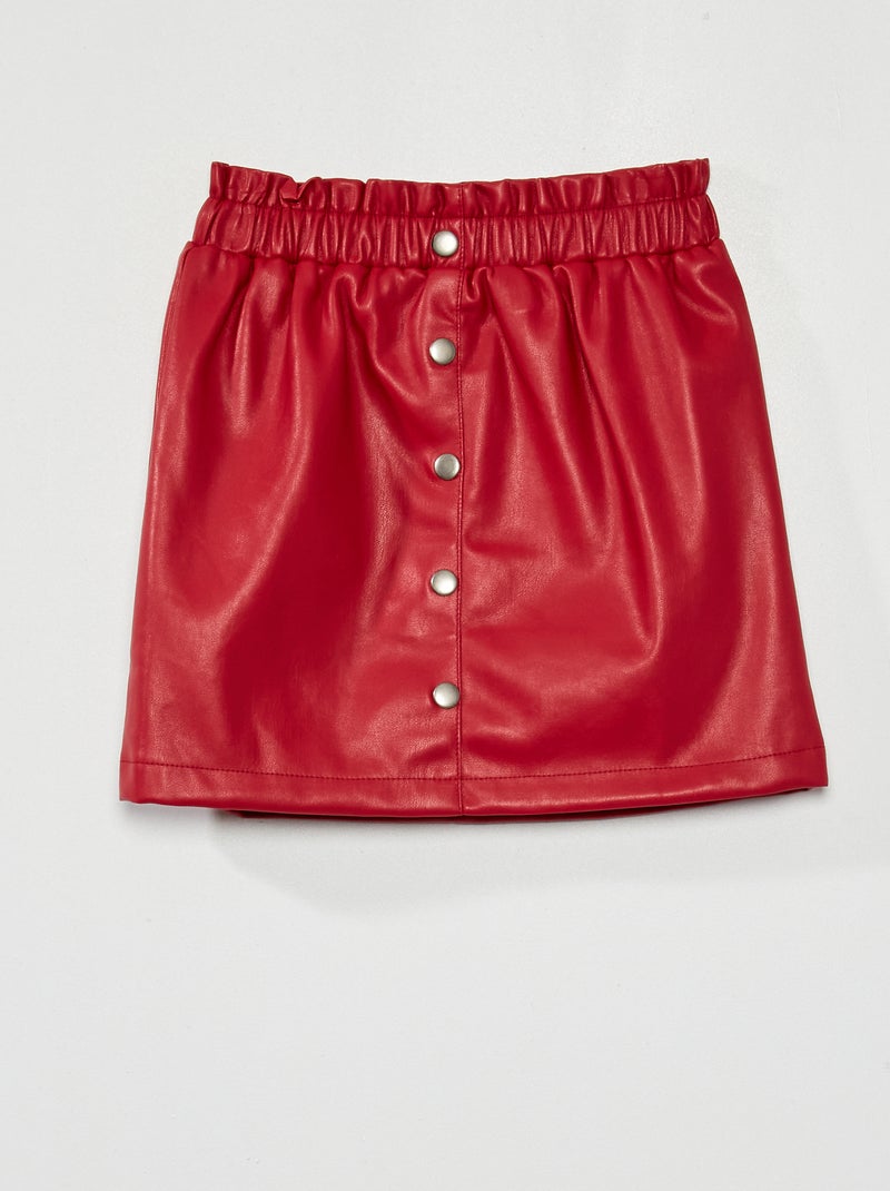 Saia paperbag Vermelho Vinho - Kiabi