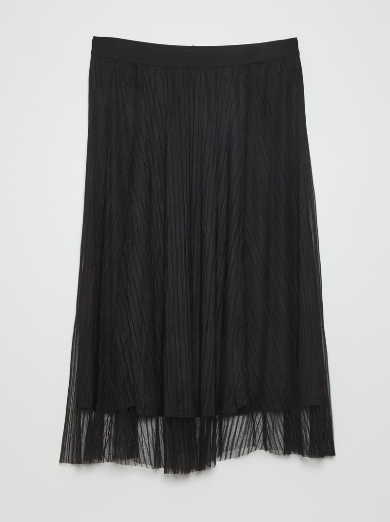 Saia pelo joelho em tule 'Only Carmakoma' PRETO - Kiabi