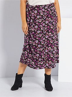 Saia pelo joelho estampada - Kiabi