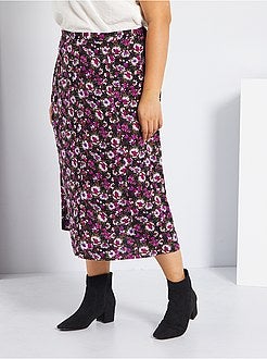 Saia pelo joelho estampada - Kiabi