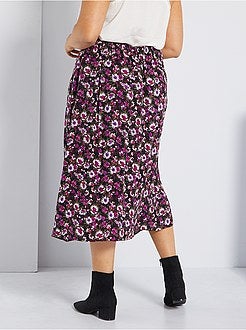 Saia pelo joelho estampada - Kiabi