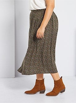 Saia pelo joelho estampada - Kiabi