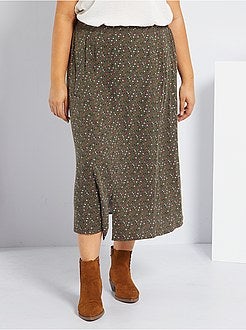 Saia pelo joelho estampada - Kiabi