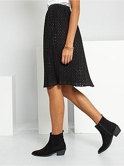 Saia plissada a ponto cheio - Kiabi