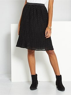 Saia plissada a ponto cheio - Kiabi