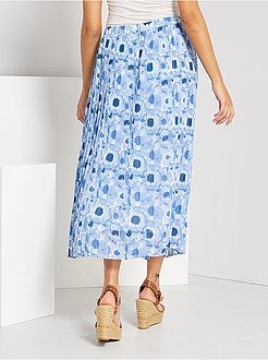 Saia plissada comprimento midi - Kiabi