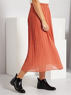 Saia plissada comprimento midi - Kiabi