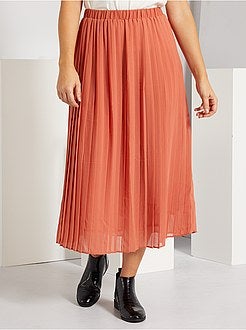 Saia plissada comprimento midi - Kiabi