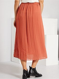 Saia plissada comprimento midi - Kiabi