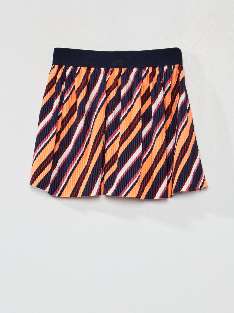 Saia plissada estampada Multicor - Kiabi