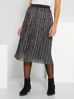 Saia plissada pelo joelho - Kiabi