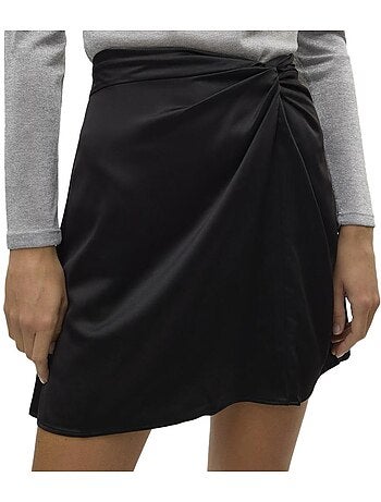 Saia preta feminina vero moda merles