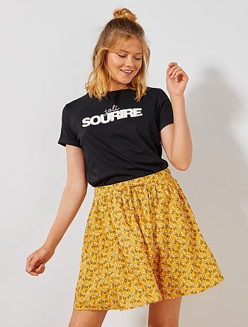 Saia soltinha estampada - Kiabi