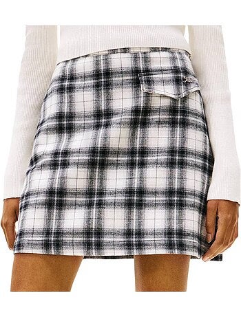 Saia Tommy Hilfiger Aline para Mulher Branca/Preta