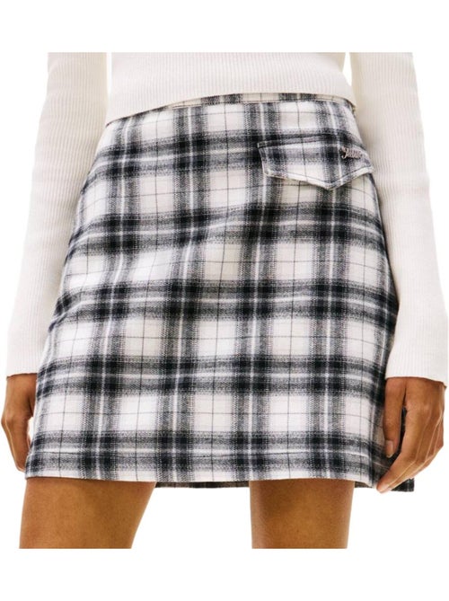 Saia Tommy Hilfiger Aline para Mulher Branca/Preta - Kiabi Saia Tommy Hilfiger Aline para Mulher Branca/Preta - Kiabi