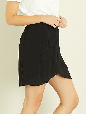 Saia trespassada em tecido com relevo - Kiabi