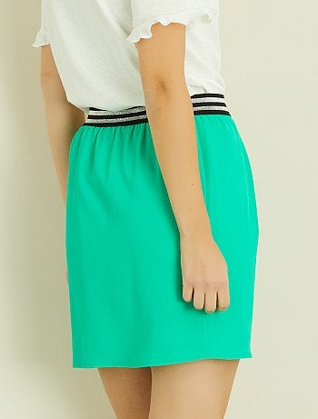 Saia trespassada em tecido com relevo - Kiabi