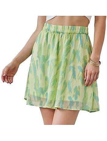 Saia azul vero moda holly para mulher