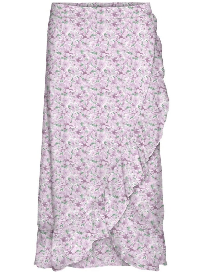 Saia Violeta Floral Vero Moda Smilla para Mulher Roxo - Kiabi