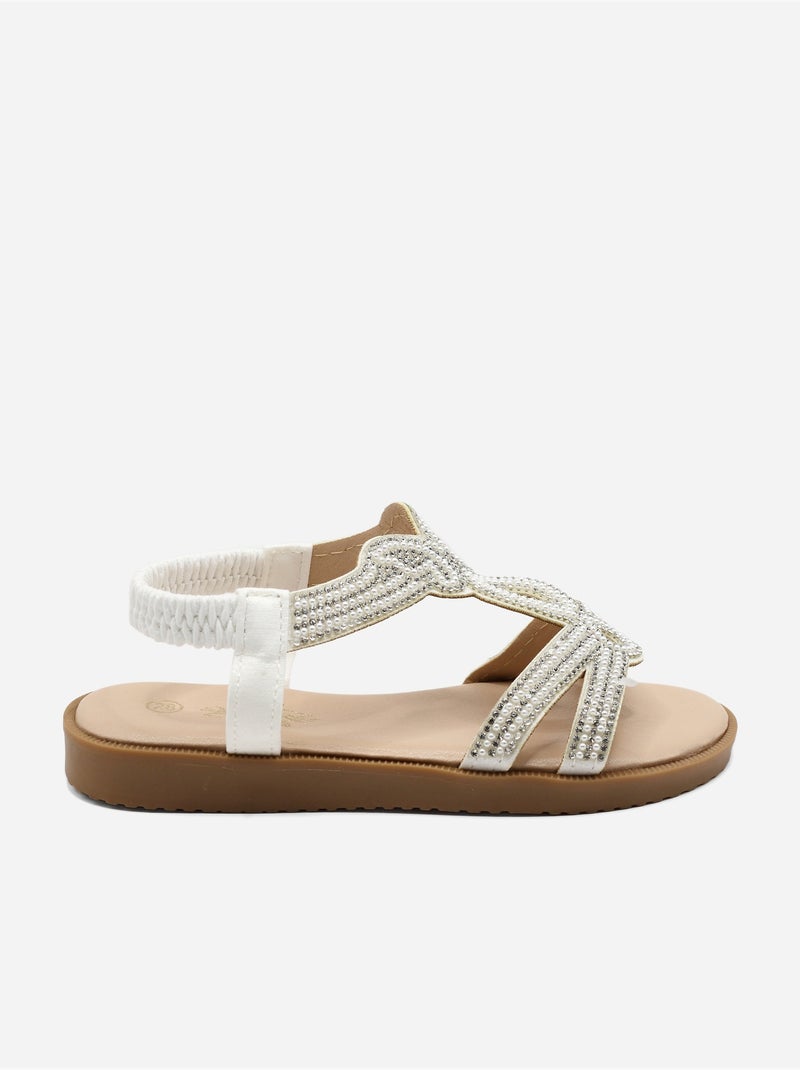 Sandália alça cruzada Branco - Kiabi